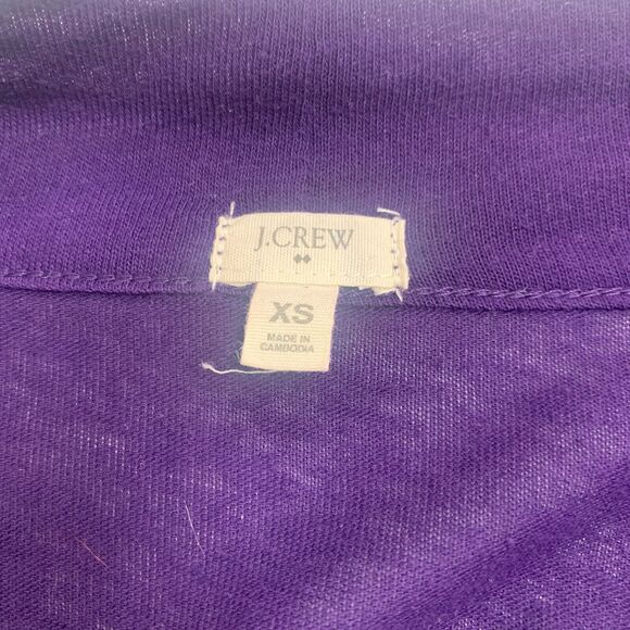 J Crew Cardigan Womens XS Extra Small Mulberry Cotton Blend Open Front Knit - Picture 9 of 11